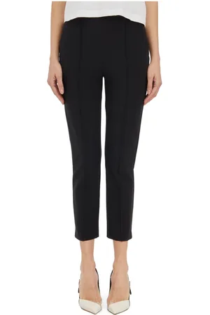 Elisabetta Franchi Femme, Pantalons, Noir, Taille: 40 FR Pantalon droit avec pince