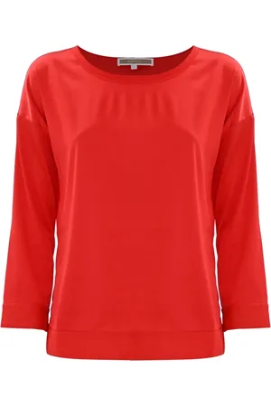 Kocca Femme, Tops, Rouge, Taille: 38 FR Chemisier Classique Col Rond