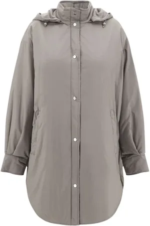 HERNO Femme, Manteaux, Gris, Taille: 46 FR Veste à Capuche Élégante