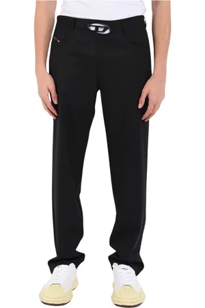 Diesel Homme, Pantalons, Noir, Taille: XL Pantalon en mélange de laine avec logo métallique