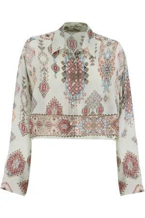 ERMANNO SCERVINO Femme, Blouses et Chemises, , Taille: 40 FR Chemise à Manches Longues à Imprimé Géométrique et Floral