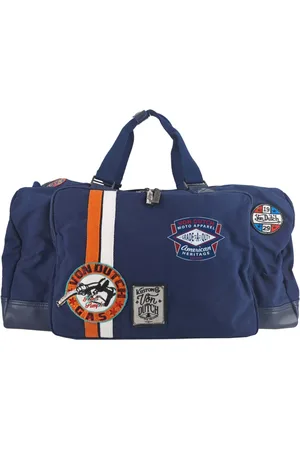 Von Dutch Homme, Sacs, Bleu, Taille: ONE Size Sac de voyage en polyester bleu avec patch