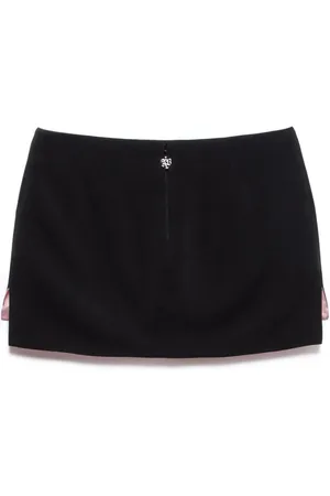 ANIYE BY Femme, Jupes, Noir, Taille: 36 FR Mini Jupe Noire avec Fentes Latérales