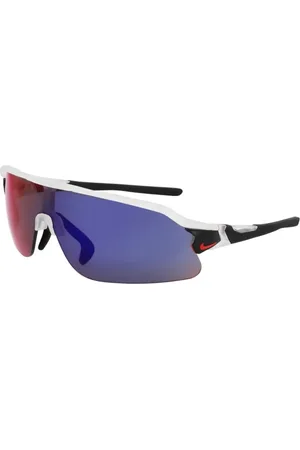Nike Unisex, Accessoires, Blanc, Taille: ONE Size Lunettes de Soleil Shield E Verres Multicolores Miroir