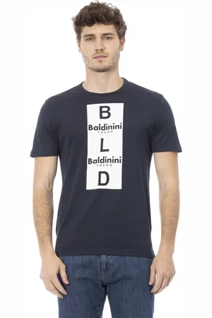 BALDININI Homme, Tops, Bleu, Taille: S T-shirt Manches Courtes Col Rond