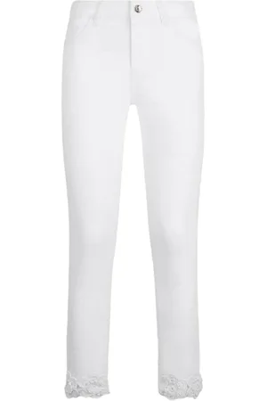 Liu Jo Femme, Pantalons, Blanc, Taille: W26 Pantalon Blanc Bottom Up