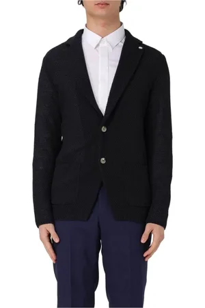 Manuel Ritz Homme, Vestes, Bleu, Taille: M Élégante Veste Bleue en Jersey
