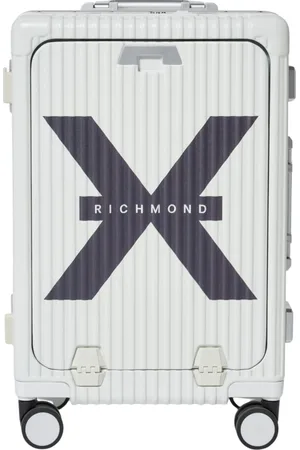 John Richmond Unisex, Valises, Blanc, Taille: ONE Size Valise rigide noire avec logo Richmond X