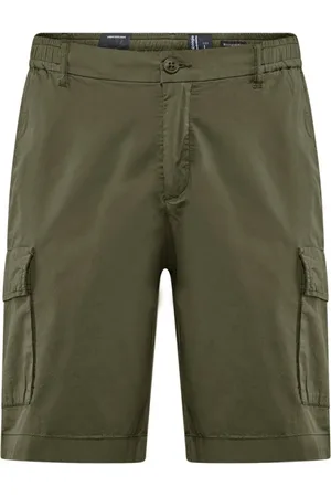 Bomboogie Homme, Shorts, Vert, Taille: XL Cargo bermuda in cotton poplin