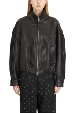 Dondup Femme, Vestes, Noir, Taille: 40 FR Bomber en Cuir