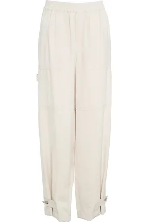 Liu Jo Femme, Pantalons, Blanc, Taille: 38 FR Pantalon Joggers larges en viscose blanche