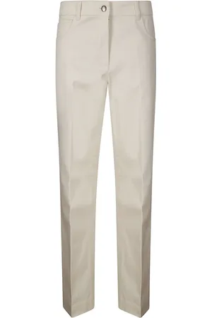 Moncler Femme, Pantalons, , Taille: 36 FR Pantalon large avec boutonnière et cinq poches
