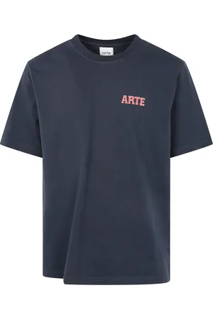 Arte Antwerp Homme, Tops, Bleu, Taille: XL T-shirt Imprimé Rond