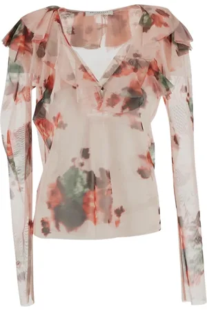 Serafini Femme, Blouses et Chemises, Multicolore, Taille: 40 FR Chemisier floral transparent