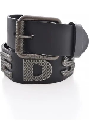 Redskins Homme, Accessoires, Noir, Taille: ONE Size Ceinture Logo Métal - Cuir Noir