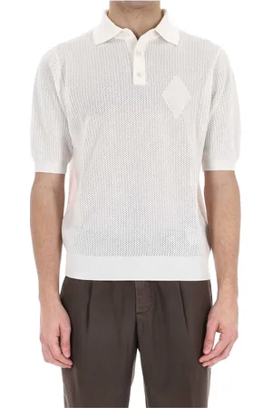 BALLANTYNE Homme, Tops, Blanc, Taille: L Polo en Coton Blanc T-shirts et Polos