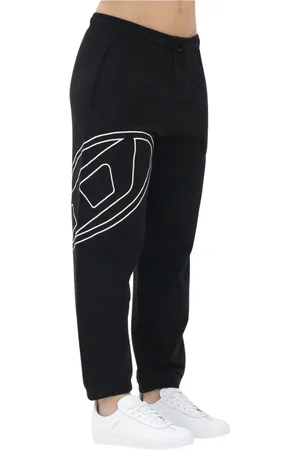Diesel Femme, Pantalons, Noir, Taille: 42 FR Joggers Sportifs Noirs Taille Élastique