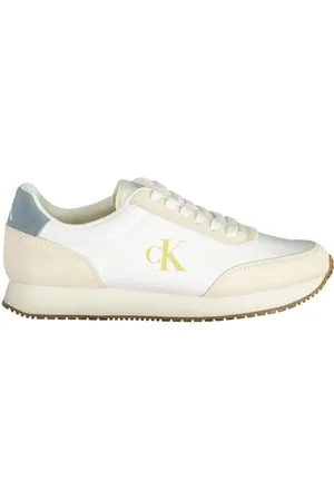 Calvin Klein Homme, Chaussures, Blanc, Taille: 41 EU Baskets en Polyester Blanc
