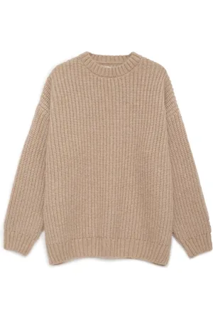 ANINE BING Femme, Pulls, Brun, Taille: 38 FR Pull Sydney Crew Camel