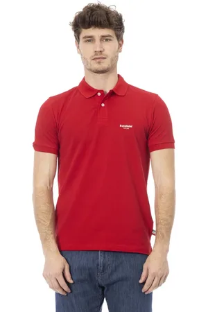 BALDININI Homme, Tops, Rouge, Taille: S Polo Brodé - Manches Courtes