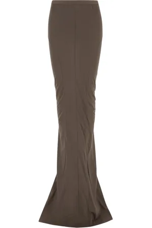 Rick Owens Femme, Jupes, Brun, Taille: 38 FR Jupe Longue avec Ouverture Arrière