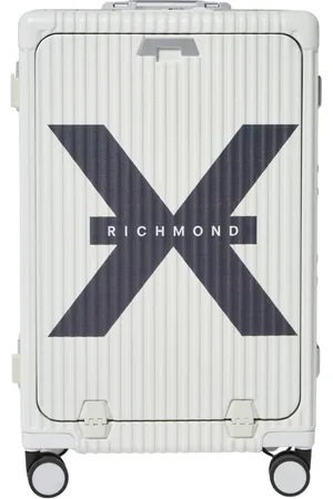 John Richmond Unisex, Valises, Blanc, Taille: ONE Size Chariot noir avec logo Richmond X