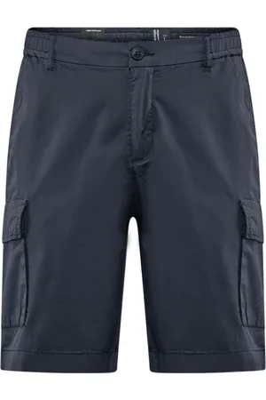 Bomboogie Homme, Shorts, Bleu, Taille: 2XL Cargo bermuda in cotton poplin