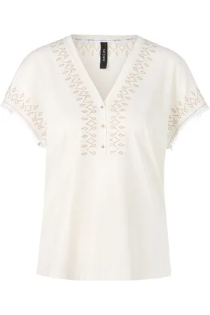 Marc Cain Femme, Tops, Blanc, Taille: 38 FR T-shirt blanc