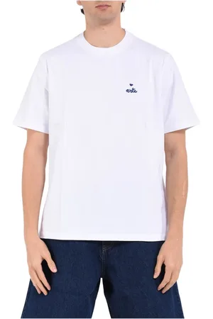 Arte Antwerp Homme, Tops, Blanc, Taille: L T-shirt Logo Cœur Coton Lourd