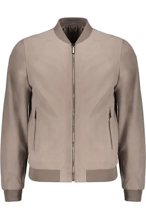 MOORER Homme, Vestes, , Taille: M Veste en cuir réversible avec bord côtelé