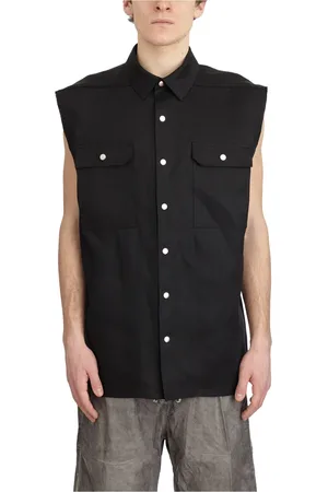 Rick Owens Homme, Vestes, Noir, Taille: M Débardeur Noir Jumbo