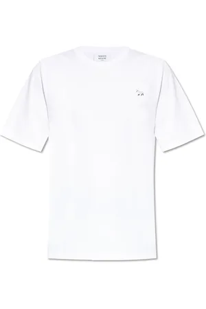 Maison Kitsuné Femme, Tops, Blanc, Taille: 38 FR T-shirt avec logo