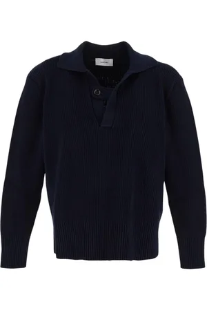LARDINI Homme, Pulls, Noir, Taille: XS Polo Tricot Stick Sweater