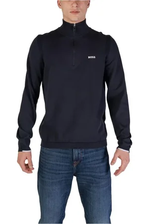HUGO BOSS Homme, Pulls, Bleu, Taille: M Cardigan en mélange de coton