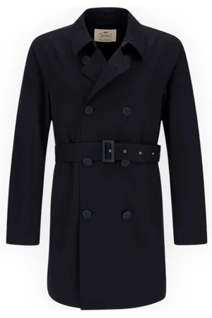 HERNO Homme, Manteaux, Noir, Taille: 2XL Trench à double boutonnage