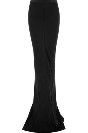 Rick Owens Femme, Jupes, Noir, Taille: 38 FR Jupe Longue avec Ouverture Arrière