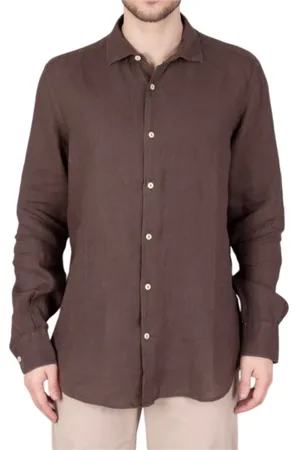 MC2 SAINT BARTH Homme, Chemises, Brun, Taille: M Chemise Slim Fit à Boutons Verts