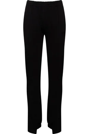 Vetements Femme, Pantalons, Noir, Taille: 36 FR Pantalon de survêtement noir à revers fendus