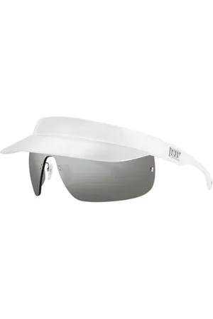 Dsquared2 Unisex, Accessoires, Blanc, Taille: ONE Size Lunettes de soleil sans monture avec verres argentés miroir