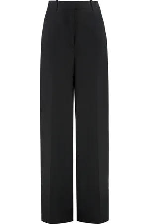 Calvin Klein Femme, Pantalons, Noir, Taille: 42 FR Pantalon large en lin avec taille élastique