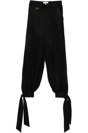 Chloé Femme, Pantalons, Noir, Taille: 36 FR Pantalon noir avec ceinture élastique et détails dorés