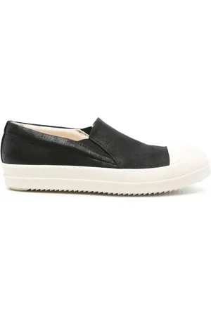 Rick Owens Homme, Chaussures, Noir, Taille: 42 EU Chaussures plates noires semelle en caoutchouc
