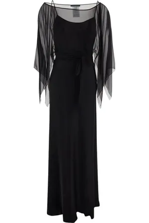 Alberta Ferretti Femme, Robes, Noir, Taille: 38 FR Robe Femme Élégante avec Décoration Haut