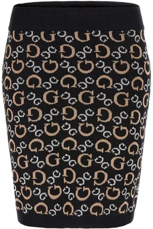 Guess Femme, Jupes, Noir, Taille: 36 FR Monogram Short Skirt