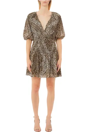 Liu Jo Femme, Robes, Brun, Taille: 40 FR Robe Bleu Marine avec Motif TS