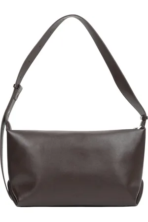 Estro Femme, Sacs, Brun, Taille: ONE Size Sac messager compact marron foncé pour femmes en cuir véritable