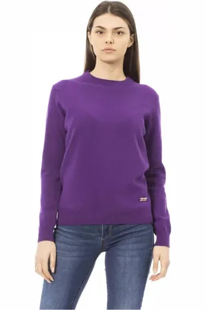 BALDININI Femme, Pulls, Violet, Taille: 42 FR Pull Luxe Violet en Laine et Cachemire