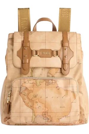 ALVIERO MARTINI 1A CLASSE Femme, Sacs, Brun, Taille: ONE Size Sac à dos Soft Fusion marron avec impression Geo Classic