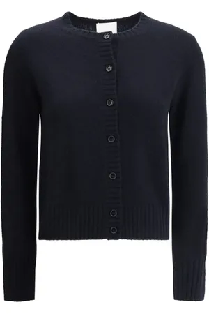 Allude Femme, Pulls, Bleu, Taille: 38 FR Cardigan en cachemire avec fermeture boutonnée