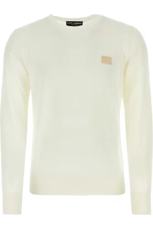 Dolce & Gabbana Homme, Pulls, Blanc, Taille: M Collection de Tricots Élégants